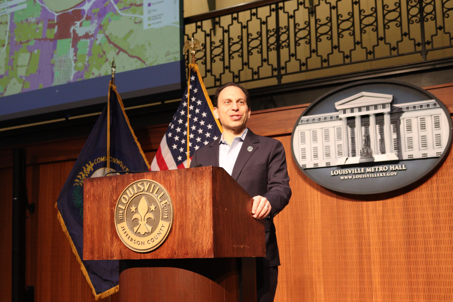 Mayor Craig Greenberg welcoming LOJIC GIS Day attendees.